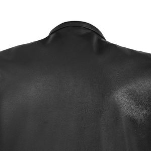 Chaleco de moda para hombre hecho a medida de alta calidad 100% cuero genuino transpirable y a un precio razonable para el invierno - Product Image 6