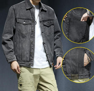 Veste en jean moderne pour hommes, vêtements d'extérieur à la mode élégants, tissu respirant et confortable, parfait pour une tenue décontractée et quotidienne - Product Image 4