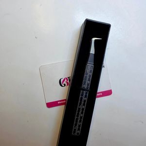 Pince à épiler GETUP BROSONS IMPEX en acier inoxydable, revêtement noir, 90 degrés, volume de préhension, précision 10 mm, pointe lisse - Product Image 2