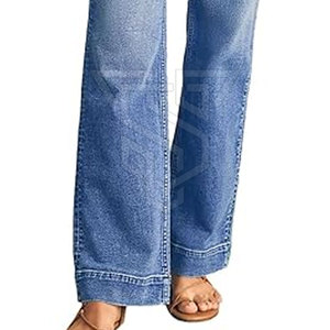 Pantalones vaqueros anchos para mujer con desgaste activo, pantalones vaqueros anchos para correr para mujer, pantalones vaqueros anchos personalizados para mujer más vendidos - Product Image 6