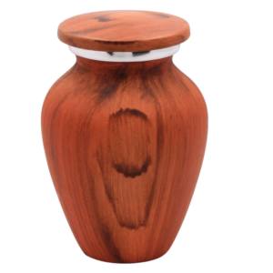 โกศอลูมิเนียมสีฟ้าหินอ่อนมีหลายสีและดีไซน์โกศเผาศพพร้อมแถบพิวเตอร์ - Product Image 4