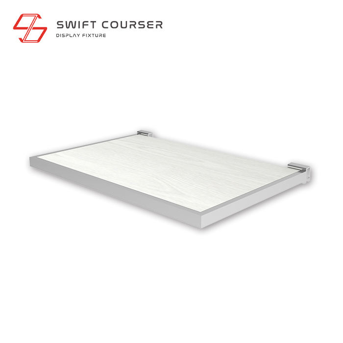 Frame (Chrome Plated) + Wood Shelf (White)