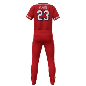 Ensemble de maillots de baseball personnalisés pour hommes adultes, 100% polyester, col en V, respirant, séchage rapide, impression par sublimation, 300g, OEM - Product Image 2