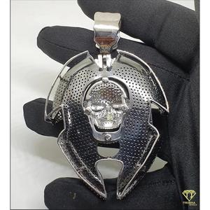 Pendentif Crâne Glacé en Argent Sterling 925 Certifié GIA, Style Hip Hop, Orné de Diamants Moissanite Brillants, Idéal pour un Cadeau d'Anniversaire - Product Image 6