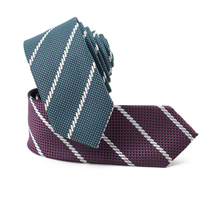 Cravates en polyester pour homme, largeur étroite, économiques, vente en gros, tissées jacquard, à rayures géométriques