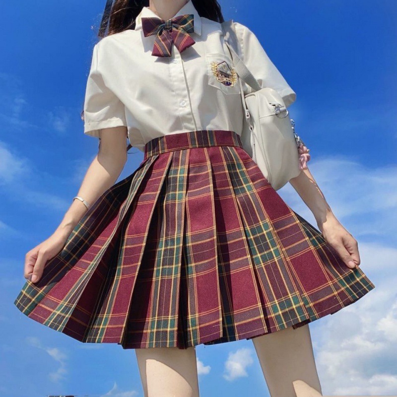 Factory Female Japanese Kogyaru Uniform Bow Tie Set for Middle