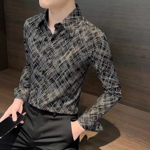 High Quality Spandex/Cotton Custom Print Logo Vintage XL Customizable Satin Print Breathable Eco-Friendly Knitted Casual V-<b>neck</b> - Product Image 4