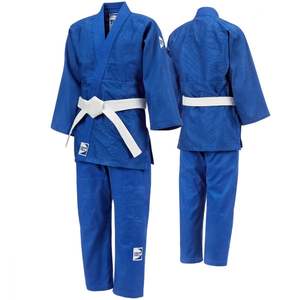 Traje de Judo Junior Green Hill, Kimono Azul de Algodón para Niños, Ropa Deportiva para Entrenamiento de Karate, Taekwondo, Lucha y MMA - Product Image 3