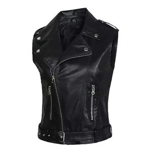 Bas prix Top haute qualité respirant hiver moto en cuir gilet Logo personnalisé léger hommes - Product Image 1