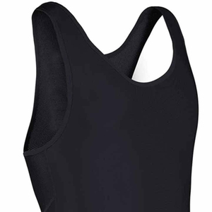 Men's <b>Black</b> Solid Color Breathable Knitted <b>Tank</b> <b>Top</b> Casual Sleeveless Shirt V-Neck Design for Everyday Wear - Product Image 6