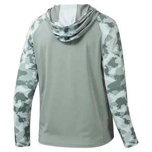 เสื้อผ้าตกปลาแขนยาวสำหรับผู้ชายเสื้อตกปลาผ้าคอตตอน100% มีฮู้ดแห้งเร็วสำหรับกลางแจ้งเสื้อเจอร์ซีย์ฤดูร้อนแบบมีฮู้ดสำหรับผู้ชาย - Product Image 2
