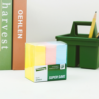 [HansolMTS] Bloc-notes collant de couleurs mélangées 7 styles de surface d'écriture lisse avec adhésif propre pour une utilisation par planificateur
