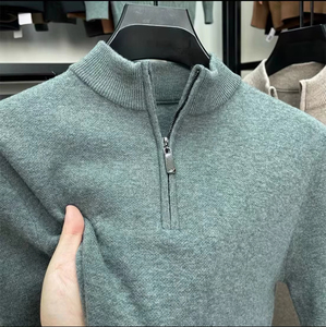 Custom Logo Front Wool Sweater Men's Classic Crew Neck Knitted <b>Jumper</b> Premium Winter Fashion ODM Wholesale Supplier - Product Image 4