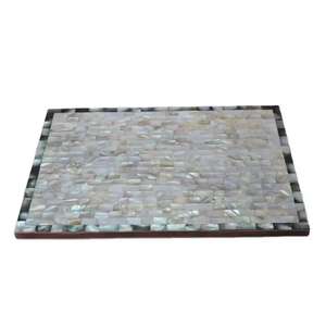 Plateau de service en incrustation d'os avec sous-verre en incrustation d'os d'Inde Sous-verres en bois faits à la main pour boissons et thé - Product Image 4