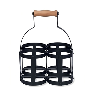Porte-bouteille en métal compact Caddy à bouteille de bière Accessoires de bar et de pique-nique galvanisés les plus vendus Conception de cage en métal - Product Image 6