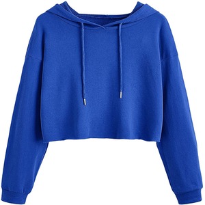 New Design Custom Logo Winter Hoodies for <b>Ladies</b> Latest Loose <b>Sleeve</b> Hoodie Fashionable Women's Hoodies Crop <b>Tops</b> - Product Image 5