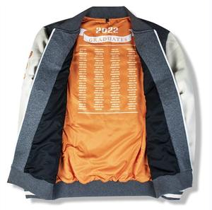 Logo personnalisé OEM Designer Hommes Stand Varsity Veste pour Hiver Broderie Baseball Streetwear Cuir Chenille Patch Blanc Hommes - Product Image 3