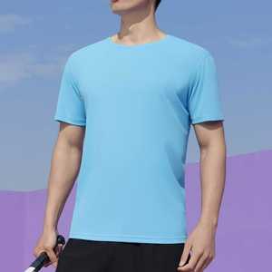 T-shirt de sport respirant à séchage rapide Logo personnalisé broderie imprimé groupe personnel conception Photo été hommes et femmes hauts - Product Image 4