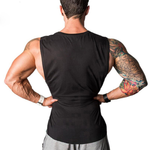Camiseta sin Mangas de Estilo Urbano para Hombre, Diseño Nuevo 2026, Tejida, Transpirable, 100% Algodón, para Gimnasio, Entrenamiento, Fitness y Culturismo - Product Image 4