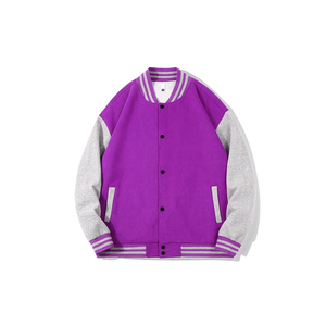 Logo personnalisé brodé grande taille Letterman vestes pour femmes fabricant d'usine respirant veste de baseball laine cuir - Product Image 2