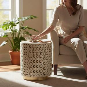 Mesa de Centro con Incrustaciones de Hueso, Suministro Directo de Fábrica, para Sala de Estar de Apartamento Moderno, Muebles de Vestíbulo de Hotel, a Precio de Descuento - Product Image 5