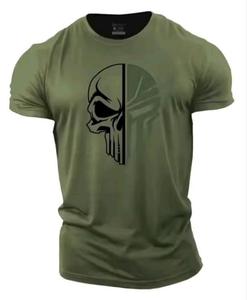 T-shirt pour homme, décontracté, fitness, musculation, élégant, 100% polyester, manches courtes - Product Image 1