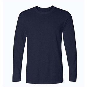 2024 superventas camisetas de algodón con logotipo personalizado de alta calidad para hombres, manga larga transpirable y precio al por mayor - Product Image 1