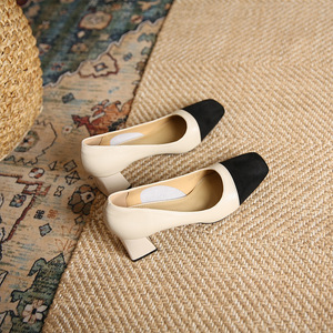 Zapatos Mary Jane de Estilo Francés para Primavera y Verano, Zapatos Planos de Cuero con Suela Gruesa de Estilo Británico Retro, Zapatos de Tacón Alto Dulces y Elegantes - Product Image 3