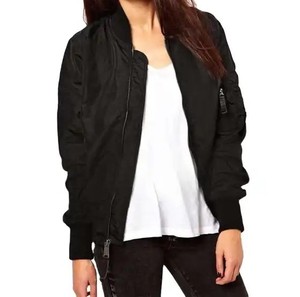 เสื้อแจ็คเก็ตบอมเบอร์แขนยาวสำหรับผู้หญิง ฤดูหนาว อุ่นสบาย บุด้วยใยฝ้าย รับสกรีนโลโก้ ราคาส่งจากโรงงาน - Product Image 3