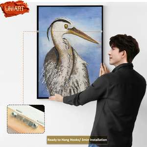 UNIART personnalisé oiseau <span class=keywords><strong>de</strong></span> <span class=keywords><strong>mer</strong></span> Portrait toile <span class=keywords><strong>peinture</strong></span> à l'huile pur à la main impressionnisme Animal peint à la main <span class=keywords><strong>oiseaux</strong></span> <span class=keywords><strong>de</strong></span> <span class=keywords><strong>mer</strong></span> <span class=keywords><strong>peinture</strong></span> à l'huile oeuvre - Product Image 4