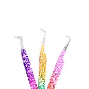 Pinces à épiler professionnelles antistatiques en acier inoxydable avec logo et emballage personnalisés, pointe fine pour extensions de cils en volume - Product Image 2