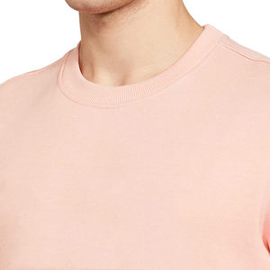 Men's <b>Pink</b> Crew Neck Pullover <b>Sweatshirt</b> Regular Fit Solid Color Knitted Casual Autumn Wear With Pockets Men <b>Sweatshirts</b> - Product Image 5