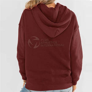 Sudadera con Capucha Extra Grande de Algodón para Mujer, Invierno 2026, Informal, con Cierre, Lisa, Estilo Urbano, Hecha en Pakistán - Product Image 3
