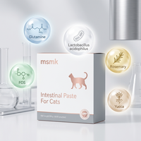 Gel de soutien digestif pour chat avec L-glutamine et extrait d'Yucca, soulage la diarrhée et les excréments malodorants, pâte de probiotiques FOS pour chatons