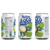 Nieuw Merk Kokoswater Tropicoco 330Ml Aluminium Kan Verse Vietnam Kokossap Drinken In Bulk