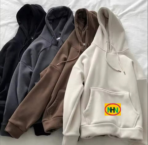 Custom Printed OEM French Terry Double Layer Cotton 330GSM <b>Long</b> Formal Pocket Solid Regular Fit Unisex Winter Heavyweight <b>Hoodie</b> - Product Image 6