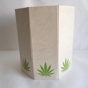 Wholesale Large <b>Outdoor</b> Handmade Paper Printed Leaves <b>Dustbin</b> New Design Solid Cardboard Collapsible Standing Structure - Product Image 2