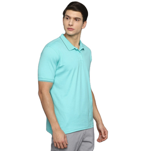 Polo taille plus personnalisé pour hommes, tissu confortable en coton tricoté extensible anti-boulochage, respirant, à manches courtes, imprimé - Product Image 4