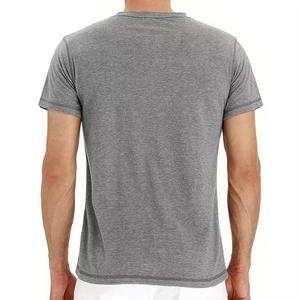 Servicio OEM, Camisetas de Verano para Hombre, Cuello Redondo, Manga Corta, Tallas Grandes, Color Personalizado, 100% Algodón, Impresión Serigráfica, Antiarrugas, Secado Rápido - Product Image 3