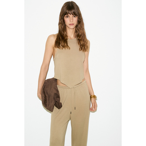 Conjunto de Dos Piezas ETHIQUET GENTIANA para Mujer, con Falda Asimétrica de Cuello Halter y Pantalón de Pierna Ancha - Product Image 6