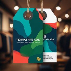 Luxury Waterproof Custom Logo Paper <b>Hangtag</b> for Clothing Accessories and Bags - Product Image 3