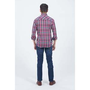 Chemise décontractée à carreaux pour homme WESLEY avec logo personnalisé, 100 % coton, col à carreaux, motif rayé, tailles XL et 6XL, vêtements tissés - Product Image 3