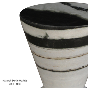 โต๊ะข้างเตียงหรูหราทำมือสไตล์โมเดิร์น หินอ่อนธรรมชาติ 100% เฟอร์นิเจอร์ตกแต่งบ้านสำหรับห้องนอน วิลล่า อพาร์ตเมนต์ โรงแรม - ORRIS LIVING - Product Image 1