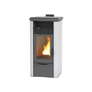Portable wood pellet stove with artificial intelligence