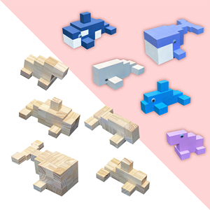 Vibrant City DIY Kit en bois Statues à thème animal lisse-sablé Décoration de la maison parfaite avec jouet à colorier Cadeau de vacances pour enfants - Product Image 1