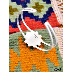 Handmade Southwest Style Kingman Turquoise & Sterling <b>Silver</b> <b>Cuff</b> <b>Bracelet</b> Fashion Accessory - Product Image 4