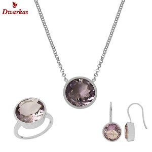 <b>Bridal</b> Party <b>Jewelry</b> <b>Set</b> Design 925 Sterling Silver Gold Plated Topaz Gemstone <b>Jewelry</b> <b>Set</b> Women Gift - Product Image 6
