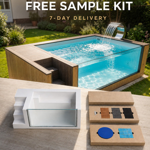 Kit de conception de piscine en stock – Modèle de piscine en acrylique avec mosaïque et options de finition WPC – Prêt à l'emploi à l'étranger - Product Image 4