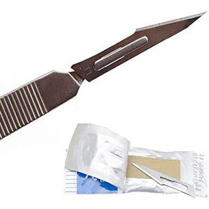 Cuchillas de Bisturí de Acero Inoxidable Número 11 con Mango # Kit Quirúrgico Reutilizable de 3 Piezas para Dermaplaning, Disección y Podología, Uso Profesional - Product Image 4