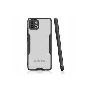 Étui de protection en silicone premium ASMA Parfe Series pour Samsung Galaxy A03 Pro, coque arrière souple anti-traces de doigts en noir - Product Image 1